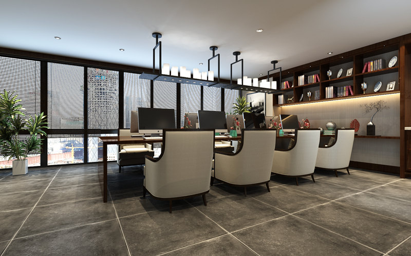 新中式<a href=http://m.yanchuan.org.cn/tags-457.html target=_blank class=infotextkey>辦公室裝飾設計</a>效果圖